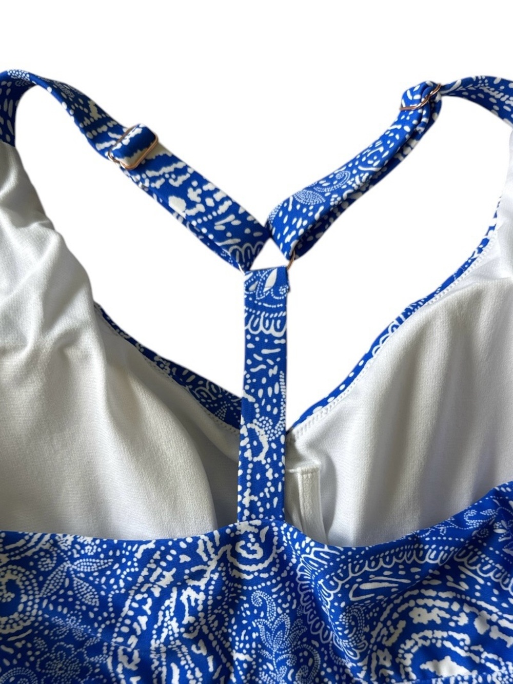 Raisins Curve Aviva Tankini Blue Paisley Swim Top Plus Size 16W NWT - Picture 4 of 7